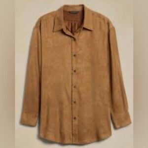 OVERSIZED VEGAN SUEDE SHIRT